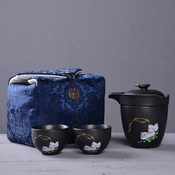 

портативный один горшок два чашки путешествия чайный сервиз японский kung fu tea set filter с чашкой чая bbyedi hotstore2010