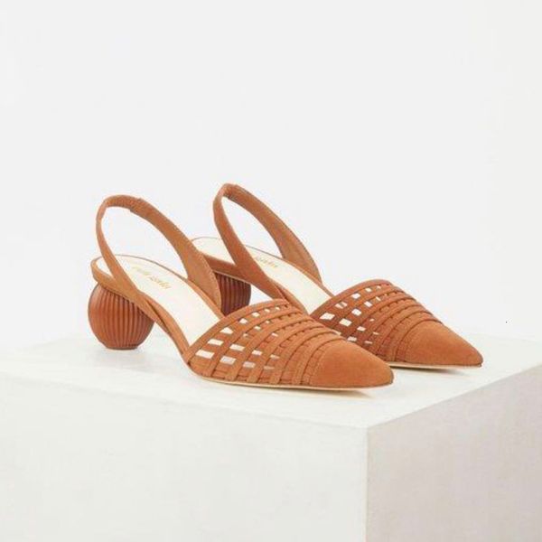 

new arrival 2021 shallow female pumps genuine hollow fashion toe yellow shoes gokj, Black