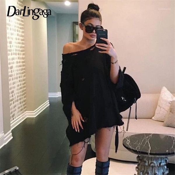 

darlingaga streetwear black hole long sweatshirt women casual oversized hoodie pullover autumn winter sweatshirts dress clothes1