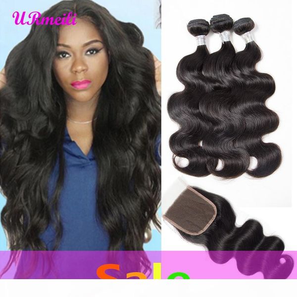 

body wave 3 4 bundles with closure peruvian body wave human hair bundles with closure alibaba peruvian virgin hair 3 bundles with closures, Black;brown
