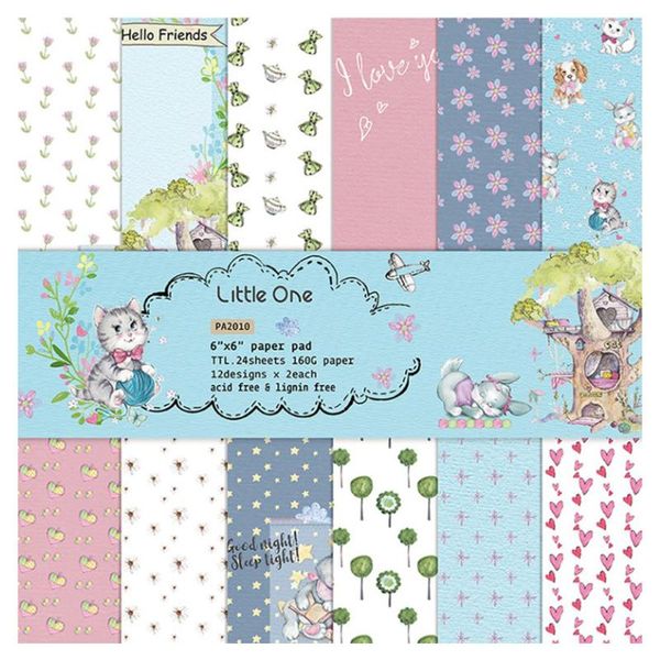

24pcs scrapbooking paper pads scrapbook paper pack card making diy origami art craft p background