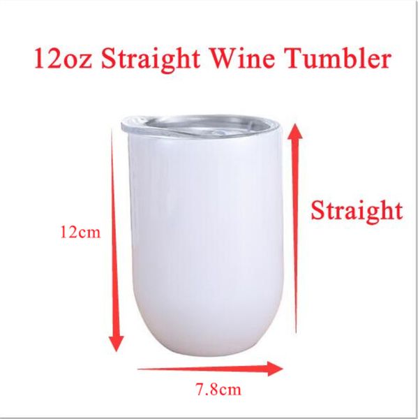 

12oz sublimation wine tumblers stainless steel egg mugs double insulated water bottles wine drinking cups coffee milk glasses a12