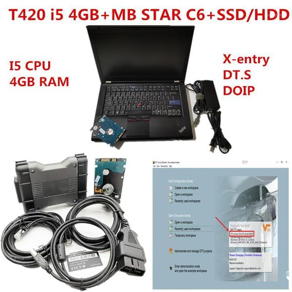 

2020 high performance lapt420 4gb with mb star c6 sd connect diagnostic tool with v2020.09 software hdd/ssd support wifi1