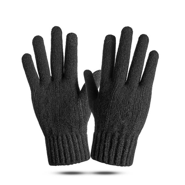 

winter сгущаться мужские трикотажные сохранить тепло твердая черный высокое качество бизнес вождение велоспорт полный finger мужской перчатк, Blue;gray
