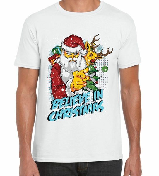 

believe in christmas bad santa claus men t-shirt(1) sport hooded sweatshirt hoodie