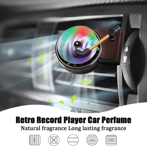 

car retro record player perfume clip air freshener aromatherapy essential oil diffuser vent outlet clip condition car interior dec cfyl0247