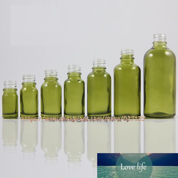 5ml 10ml 15ml 20ml 30ml 50ml Bottiglia vuota verde oliva (dipinta). Contenitore in vetro liquido per lozione per profumo di olio essenziale.18/410
