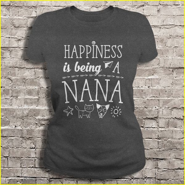 

men t shirt happiness is being a nana women t-shirt sport hooded sweatshirt hoodie