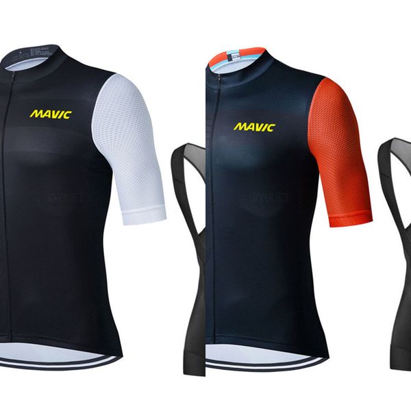 

mavic team summer short sleeve cycling clothing men cycling set bike clothing breathable anti-uv bicycle wear gobikeful jersey c0123, Gray