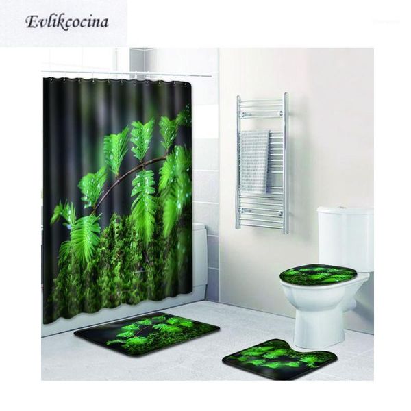 

4pcs casa de banho banyo bathroom carpet toilet bath mat set non slip tapis salle de bain alfombra bano1