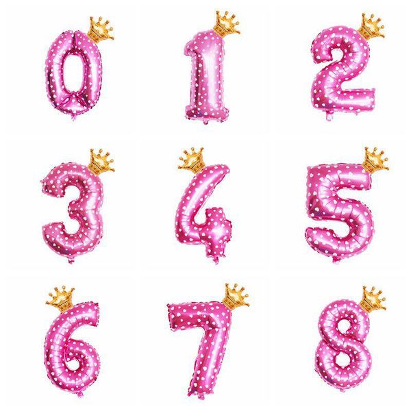 

2pcs lot 32inch number foil balloons digit air ballon kids birthday party wild one decorations figure 30 ans decoracao coroa wmtxxk mywjqq