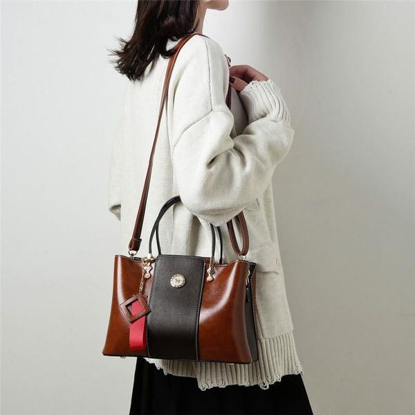

2020 quality women handbags panelled square diamond leather lady crossbody messenger bag vintage female handle shoulder bag