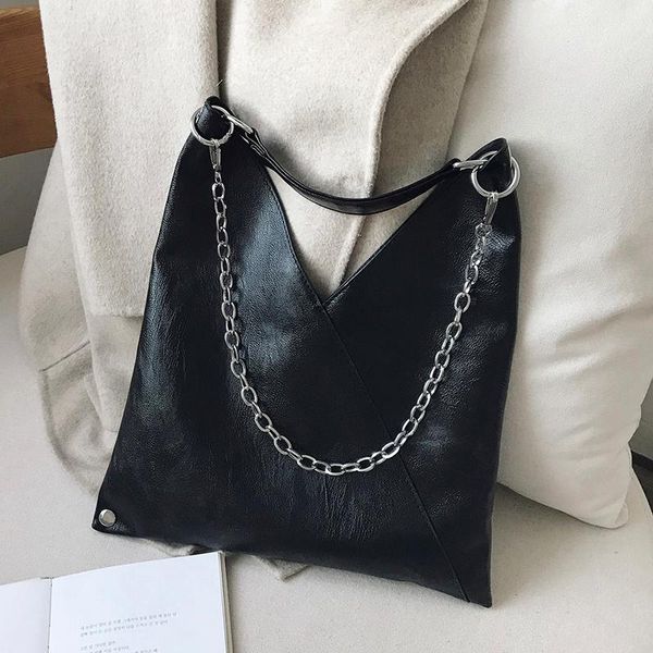 

shoulder bags vintage leather for women 2021 chain designer lady crossbody bag female cool high capacity solid color handbags