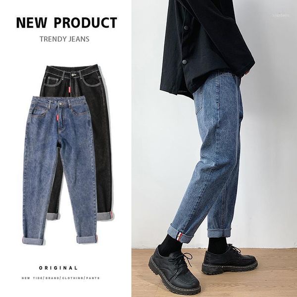 

stretch skinny jeans for men 2020 fashion trends winter denim clothing plus size mens slim fit pants distressed button trousers1, Blue