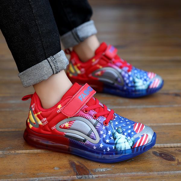 

sport children for boys casual shoes kids sneakers anti-slippery leather rubber footwear autumn america 2020, Black
