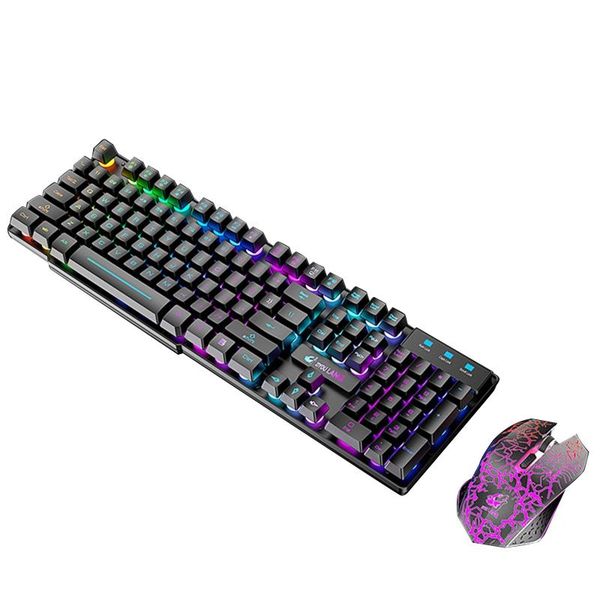 

keyboard mouse combos 2.4g wireless gaming and set colorful led breathing light keypad