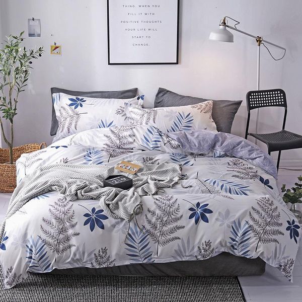 

printed home bedding set 4pcs pillow case lovely pattern with star tree flower bed sheet set duvet cover undefined
