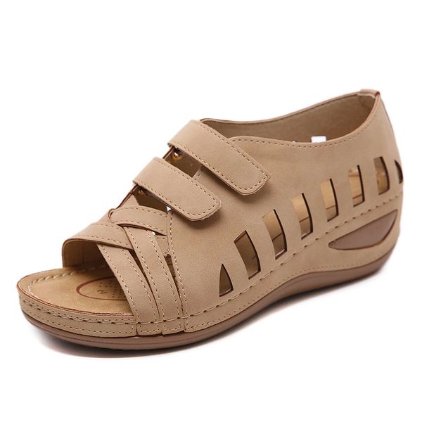 

2020 wedge sandals women summer shoes casual woman sandals soft comfortable ladies footwear wedge heel 5cm a2364 #pv6q, Black