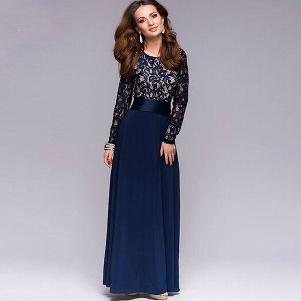 

skirt 2020 autumn women's slim fitting lace splicing long sleeve dress, Black;gray