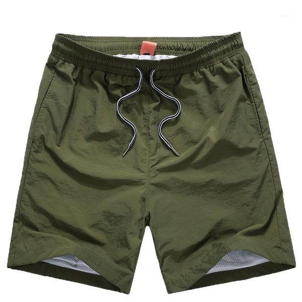 

summer fashion men shorts breathable mesh fabric shorts men casual beach joggers trousers solid color size 4xl1, White;black