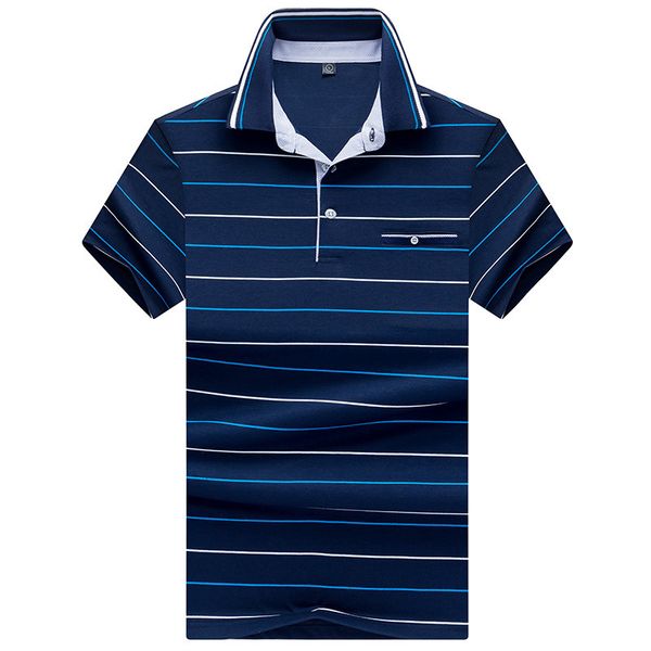 

summer men's shirt male short sleeve striped cotton casual polo shirts mens polos brand clothing tees ay8306, White;black