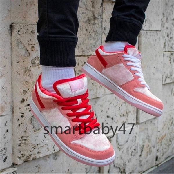 

2020 strangelove x sb dunkly low valentines day bright melon gym red-med soft pink girls desinger sneaker strange love pink sneaker, Black