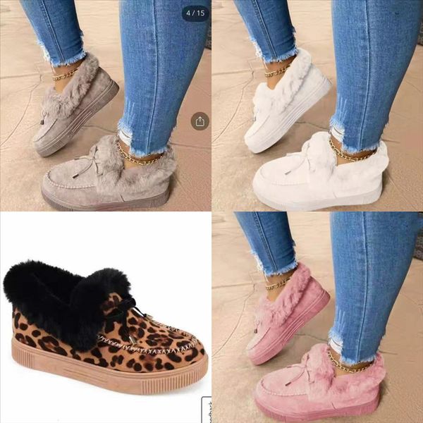

pqsbe gktinoo toe autumn mop cotton yarn open spring cotton indoor shoes snow boots plus velvet women bow slides cute non-slip shoes, Black