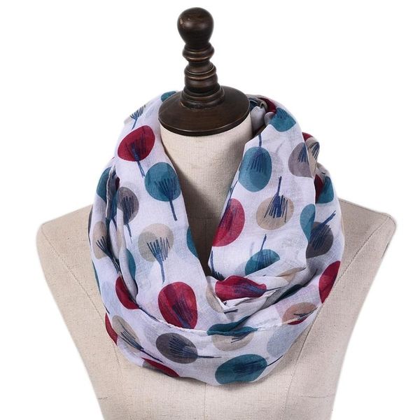 

scarf lightweight head wraps blanket colorful polka dot sketch tree printed hijab shawls, Blue;gray