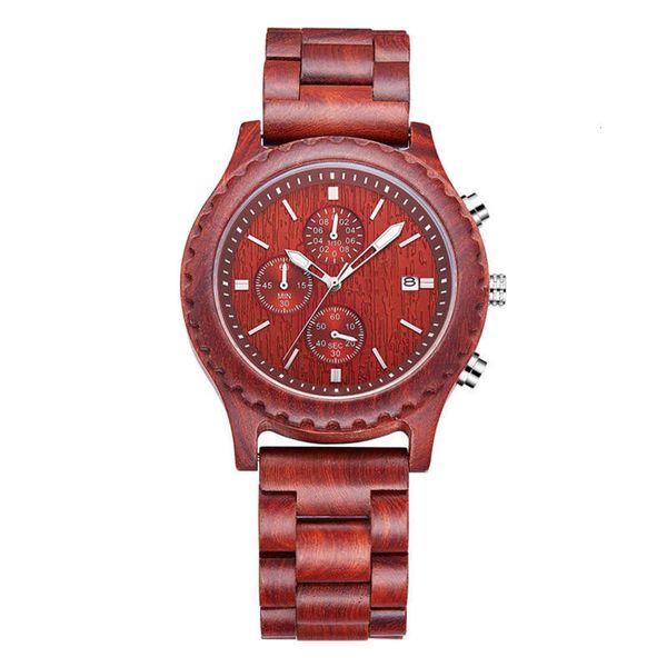

watch new multi wooden functional men's classic high grade six needle men's wooden watch men's watch, Slivery;brown