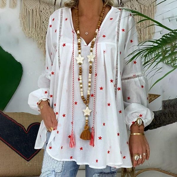 

white elegant lantern long sleeve womens blouse plus size 4xl boho printed clothes woman 2020 spring women and blouses1