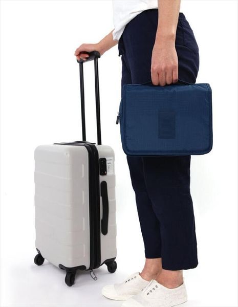 

водонепроницаемый портативный полиэстер путешествия косметичка neceser висячие wash bag нейтральная make up organizer ванная умывальник