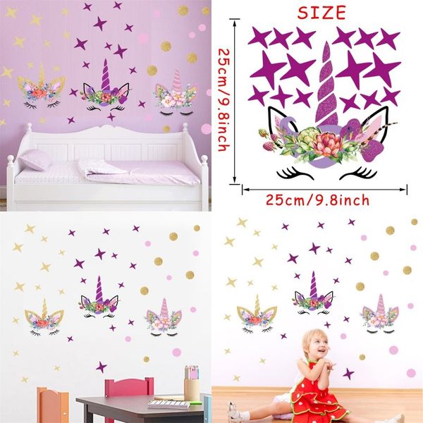 

unicorn sticker new style popular universal childrens roomwall stickers creative stars doodling paster factory direct selling 6 1dc p1