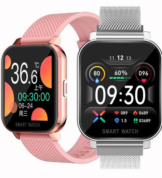 

winsun mt28 smart watch 2020 men women full touch 1.54inch weather forecast body temperature blood pressure oxygen android ios