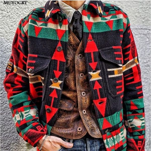 

muyogrt men clothing cardigan long sleeve midi sweater coat ethnic style winter and autumn casual jacket new limited genuine, Black;red