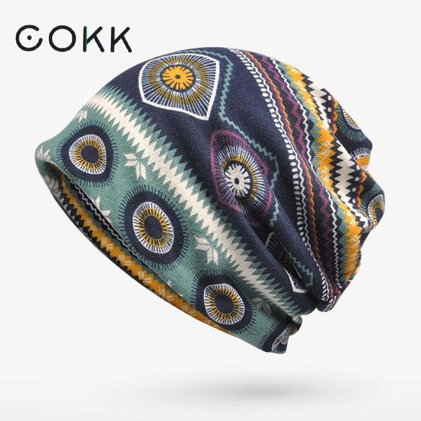 

cokk женщины hat осень зима beanie шляпы для женщин lady мужчины vintage bonnet тюрбан hat женский stretch elastic ear protect хлопок кпт yx, Blue;gray
