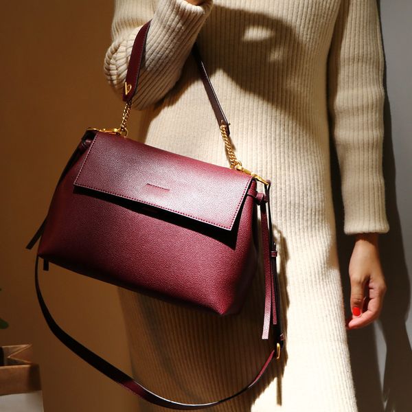 

handbag female 2020 new temperament european and american fashion messenger leather bag wild large capacity shoulder bag