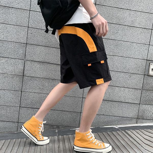 

shorts men men's summer 2020 korean version of the trend of leisure sports five-point slim thin tooling straight beach pants, White;black