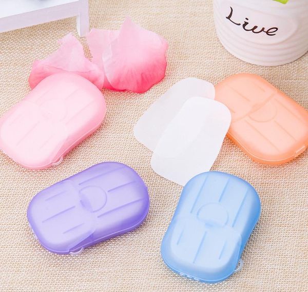 

20pcs/set disposable soap paper clean scented slice foaming box mini paper soap for outdoor travel jllbge insyard