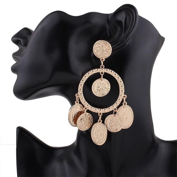 

ins new fashion geometric round exaggerated earrings for women 2021 jewelry, Silver