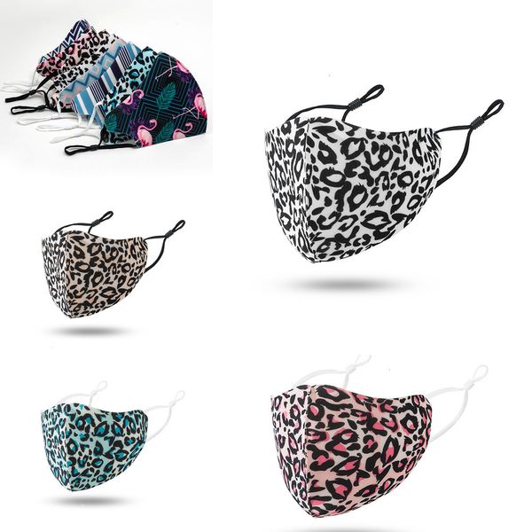 

ur3luu leopard pm2.5 face washable dustproof adjustable mask outdoor sports riding cycling print cotton mouth masks 8styles n