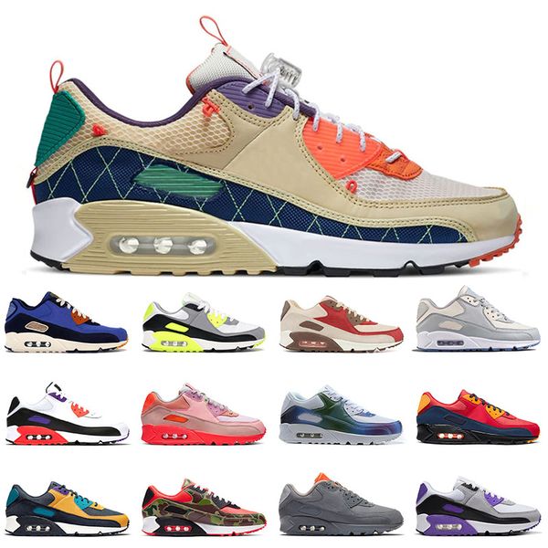 

new mens womens air classic 90 running shoes 90s sports sneakers trail team gold laser blue camowabb worldwide white max tennis shoes