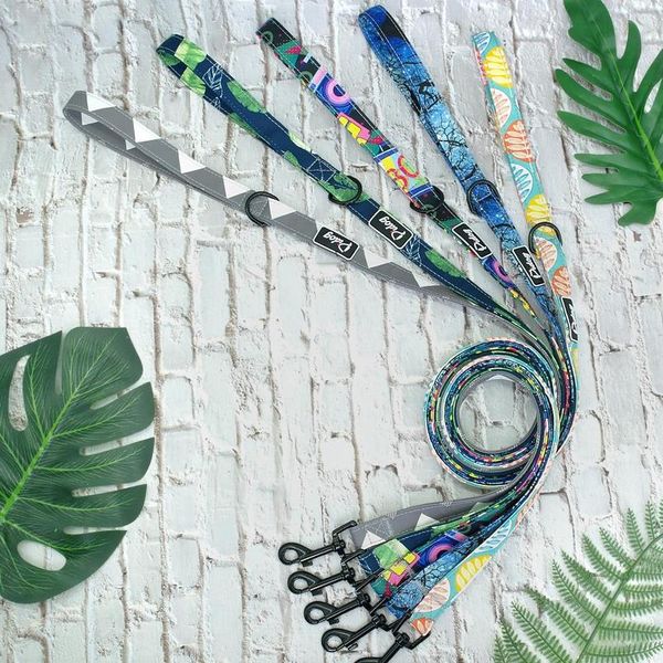 

fashion dog collar pet puppy dog collar leash lead set printed collar dog walking leash for small medium dogs chihuahu wmtcpq