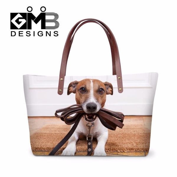 

latest designer women handbags animal dog 3d pattern large tote bags for ladies stylish shoulder hand bags girls evening bag