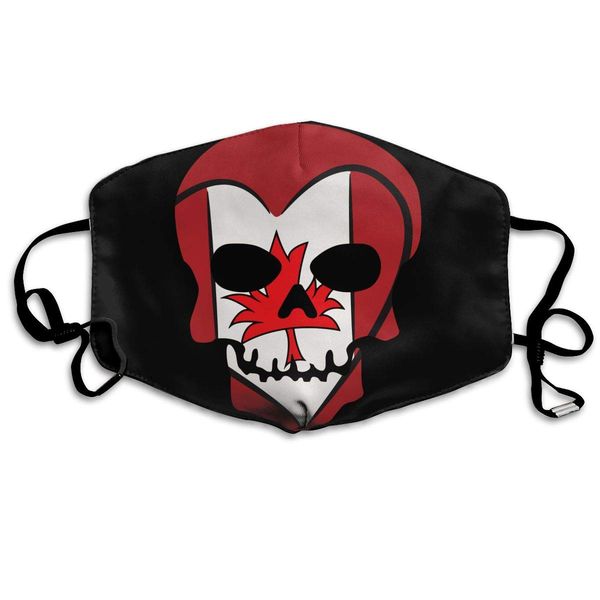 

череп скелет i love канада канада флаг моющейся многоразовая маска, хлопок против пыли половины лица рот маски для детей подростков мужчины