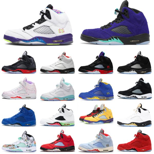 

5 5s jumpman men shoes what the alternate bel grape fire red bred 3 black metallic mens trainers fashion sports sneakers