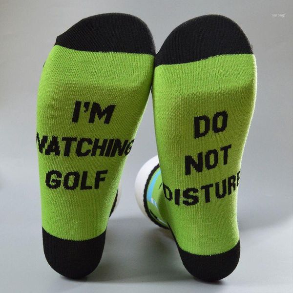 

men women funny letters long crew socks golfing fishing camping novelty i would rather cotton tube stockings1, Black