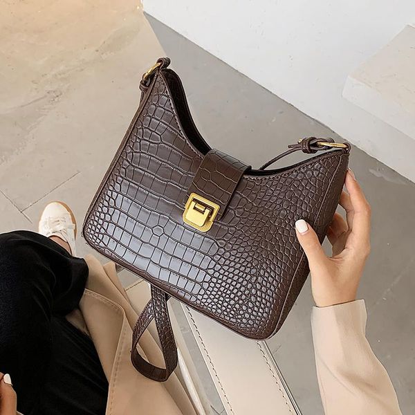 

2021 stone pattern pu leather underarm bag women 2021 women's bag trend handbags shoulder designer hand