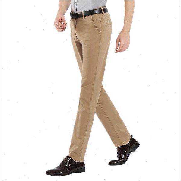 

2021 men pants new smart casual pants men cotton pant slim fashion business trousers mens brand clothing pantalones hombre homme, Black