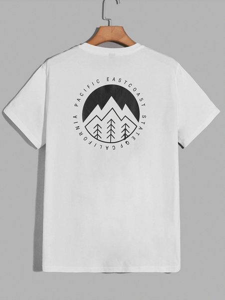 

men letter graphic tee 30ew#, White;black