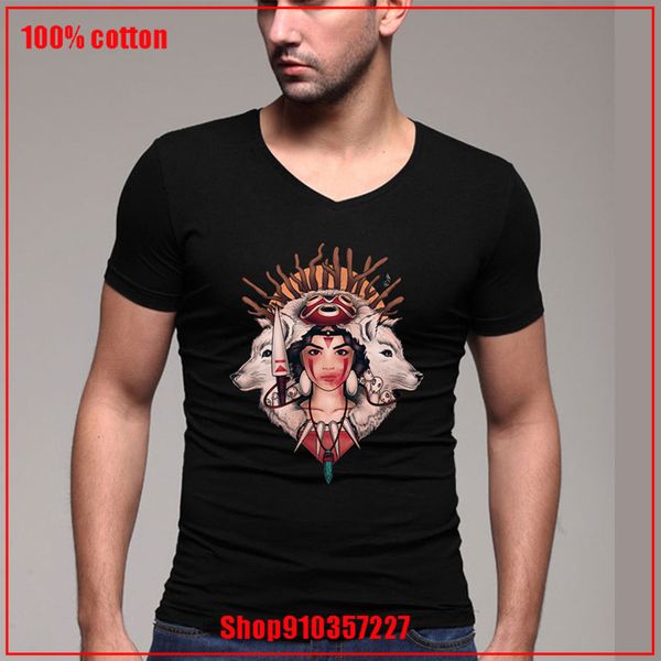 

spirit wolf princess v t shirt men black print casual short sleeve 90s vogue unique apparel t shirt sport hooded sweatshirt hoodie